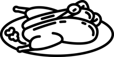 Beijing Roast Duck Contour Svg Vector, Free Vectors File